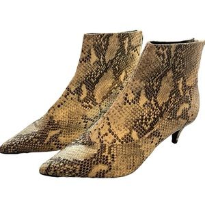 Snakeskin Heeled Boots